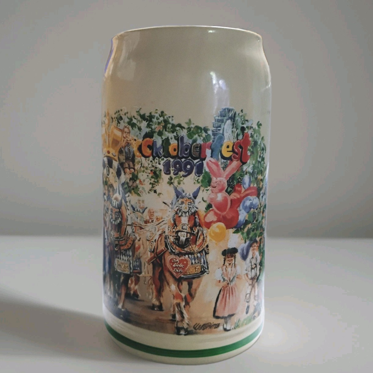 VTG 1991 Hofbrauhaus Oktoberfest Rastal Hohr Grenzhausen Stein Beer Mug RARE 