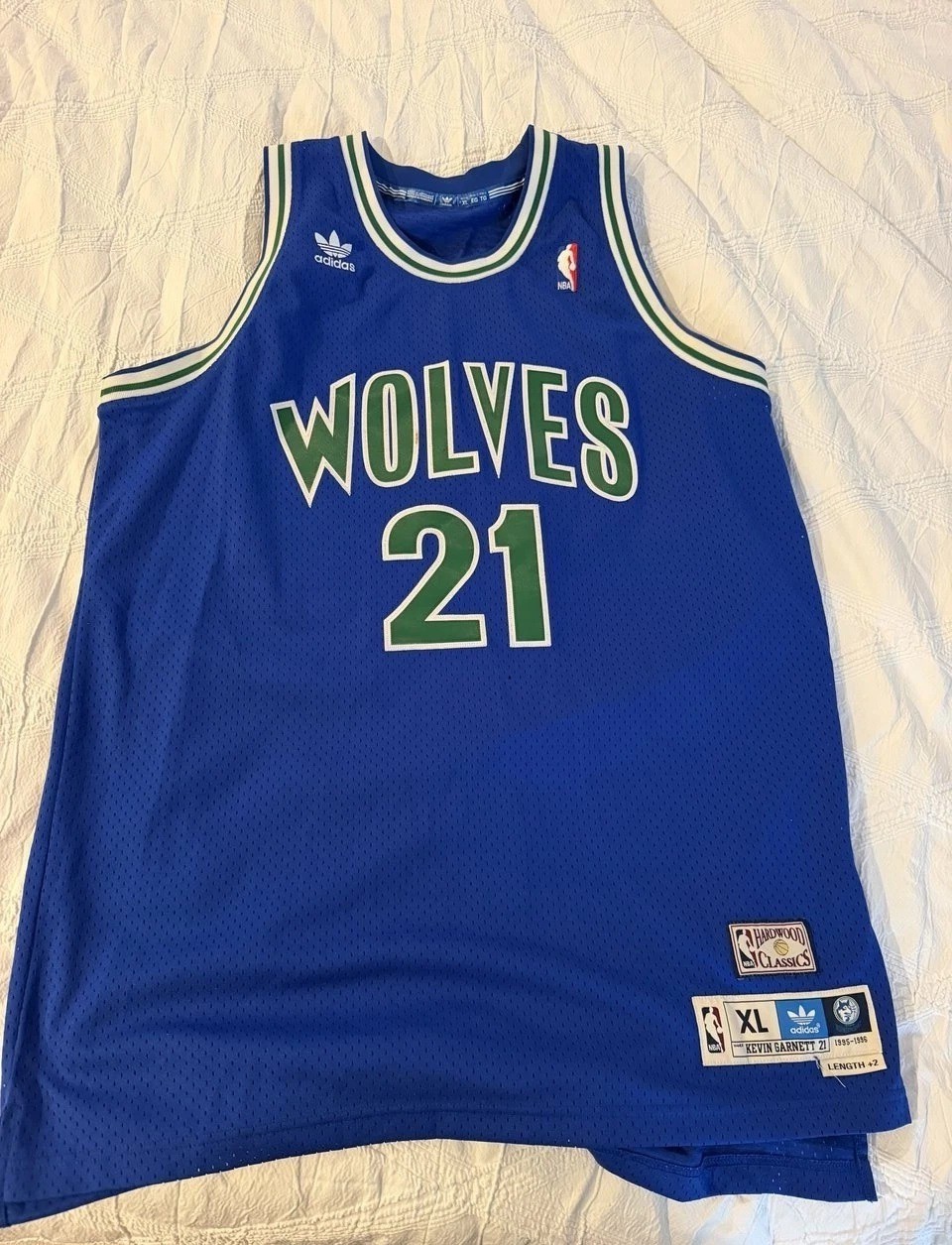 Kevin Garnett Minnesota Timberwolves #21 Adidas HWC Blue Jersey XL +2 Kevin Garnett Minnesota Timberwolves #21 Adidas HWC Blue Jersey XL +2