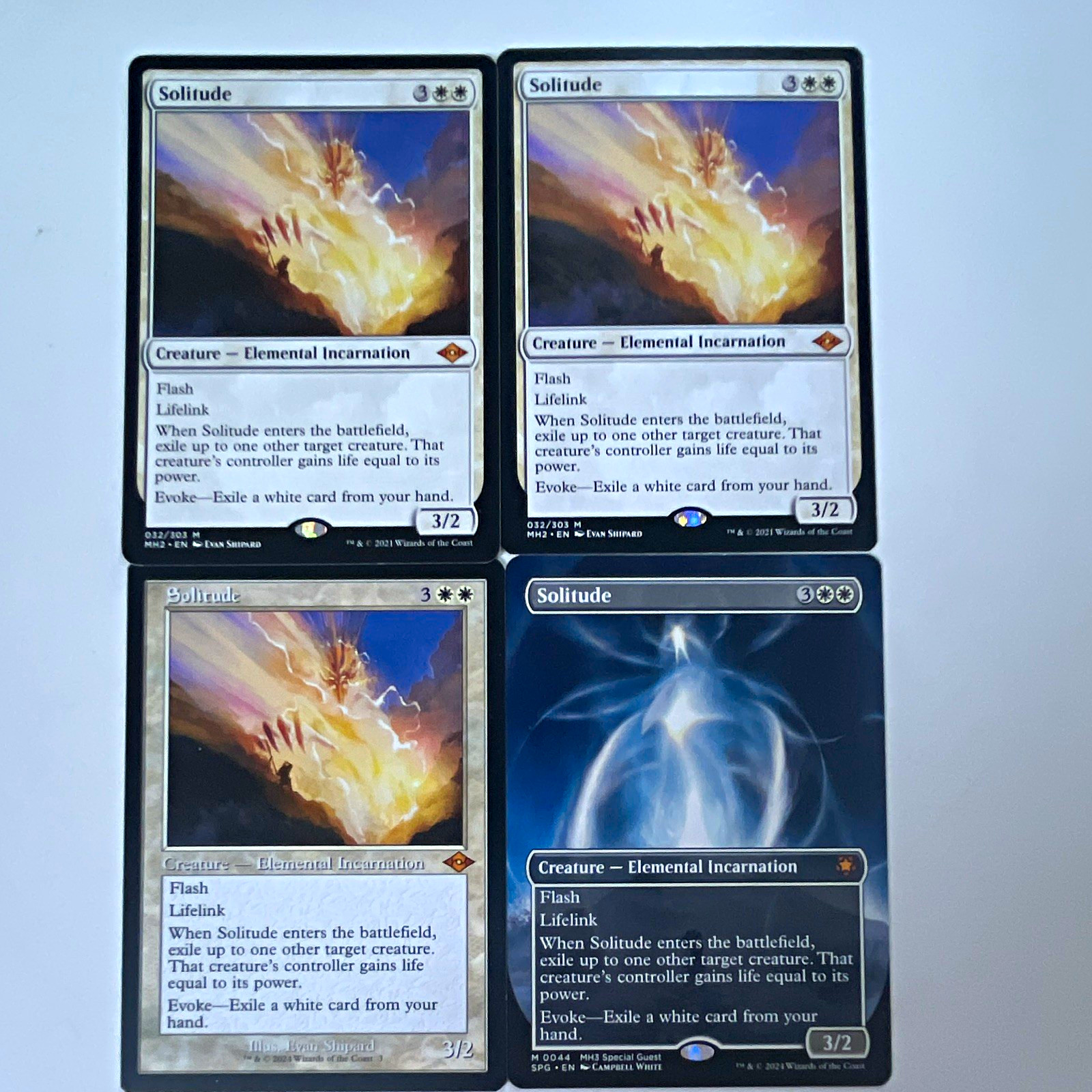 Solitude x4 playset MH2 (2x Regular, 1x Retro) & MH3 1x Special Guest Regular Solitude x4 playset MH2 (2x Regular, 1x Retro) & MH3 1x Special Guest Regular
