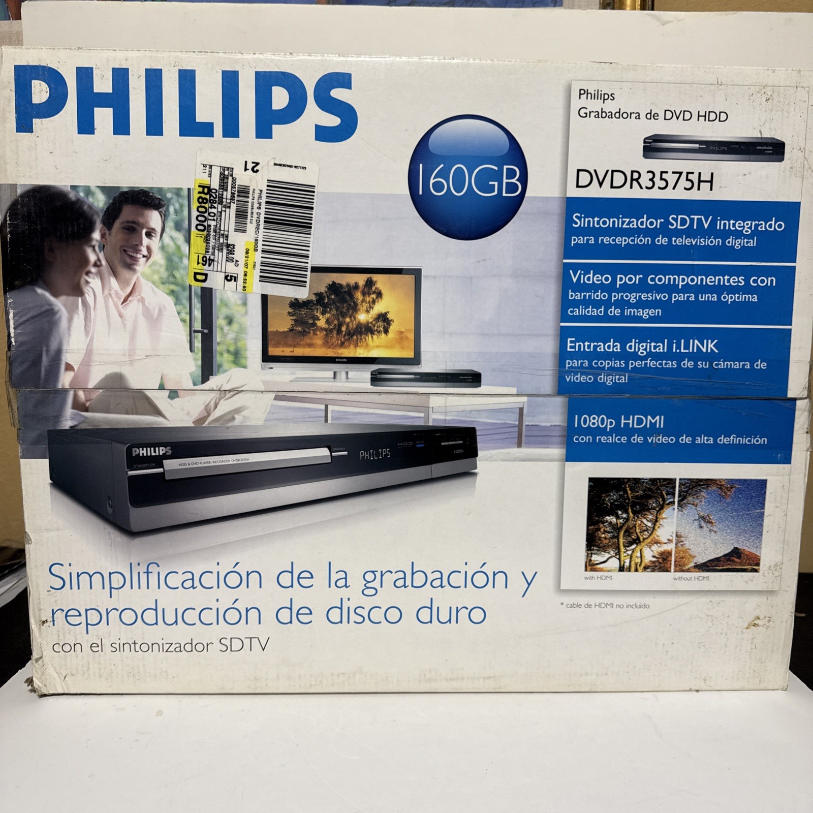 NEW Philips DVDR3575H/37 DVD 160GB HDD Recorder Player w SDTV Tuner 1080p HDMI NEW Philips DVDR3575H/37 DVD 160GB HDD Recorder Player w SDTV Tuner 1080p HDMI