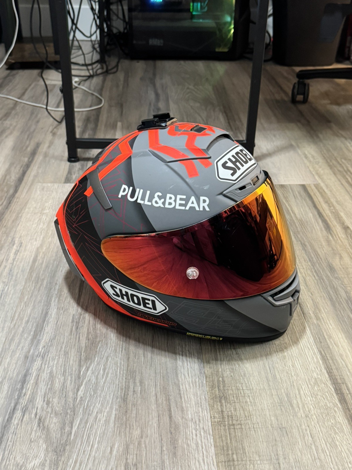 SHOEI X-Fourteen X-14 Marquez 6 Full Face Helmet S No Box Red Used Japan visor SHOEI X-Fourteen X-14 Marquez 6 Full Face Helmet S No Box Red Used Japan visor