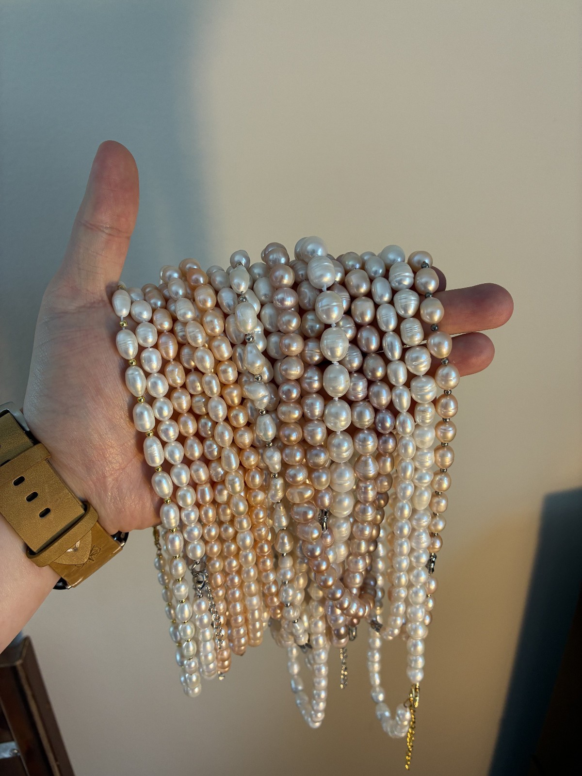 JUST PEARLS 100% Genuine Fresh-Water-Cultured Handmade Pearl Necklaces Under $50