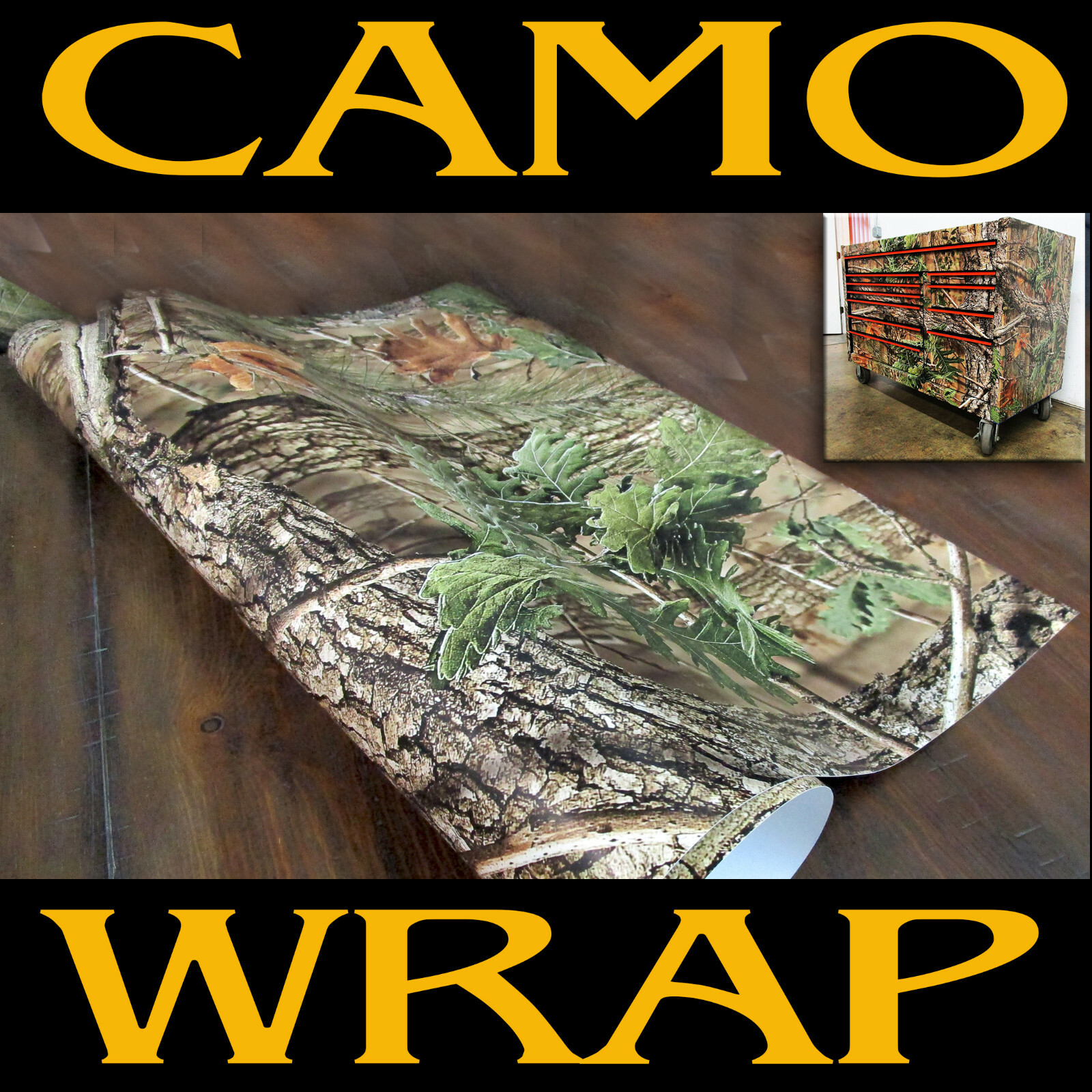 Premium Camo Vinyl Wrap – Air-Release Car/Truck/ATV/UTV/Trailer Decal Film