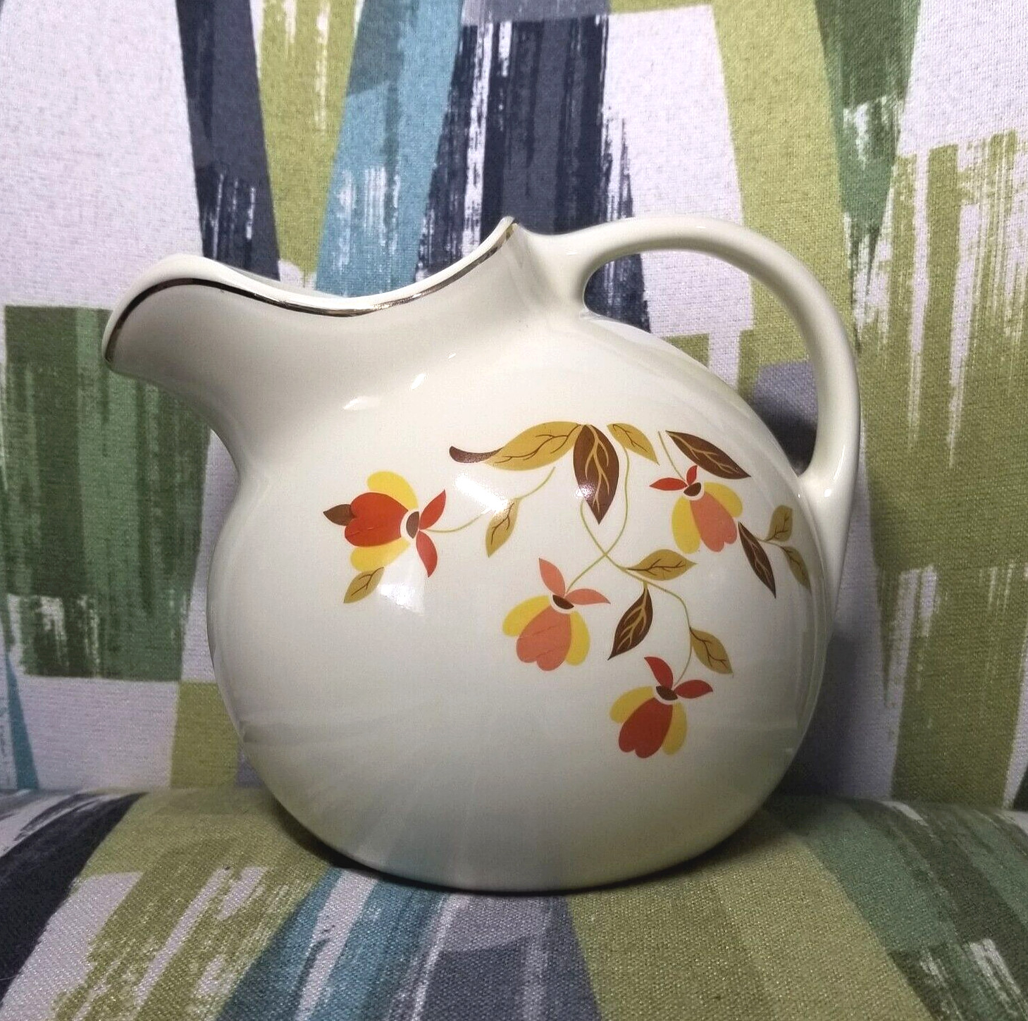 Vintage Hall’s Superior Quality Mary Dunbar Jewel Tea Autumn Leaf Ball Pitcher Vintage Hall’s Superior Quality Mary Dunbar Jewel Tea Autumn Leaf Ball Pitcher
