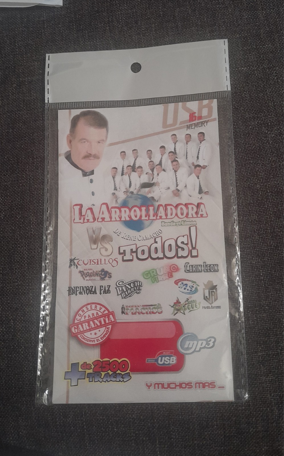Memoria Usb La Arrolladora vs Todos. Memoria Usb La Arrolladora vs Todos.