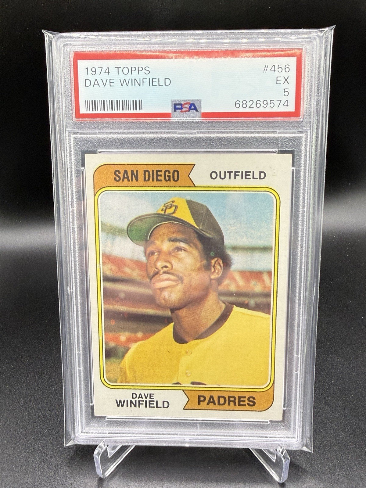Topps 1974 Dave Winfield Rookie Base Set #456 San Diego Padres PSA 5 Topps 1974 Dave Winfield Rookie Base Set #456 San Diego Padres PSA 5