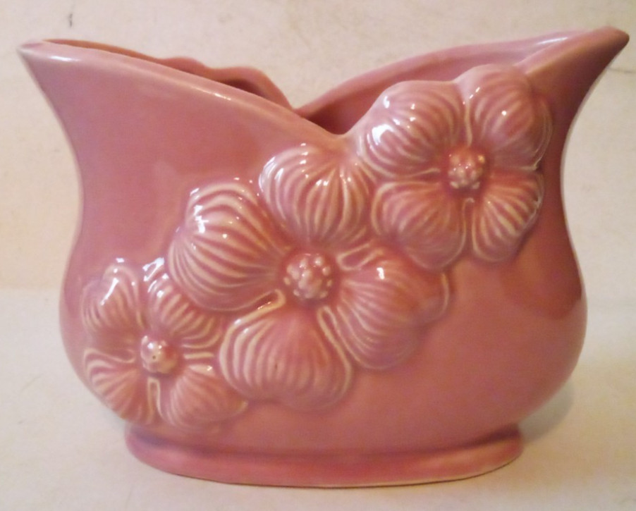 VTG BRUSH MCCOY POTTERY PINK OVAL FLOWER PLANTER POT 666 7\ VTG BRUSH MCCOY POTTERY PINK OVAL FLOWER PLANTER POT 666 7\
