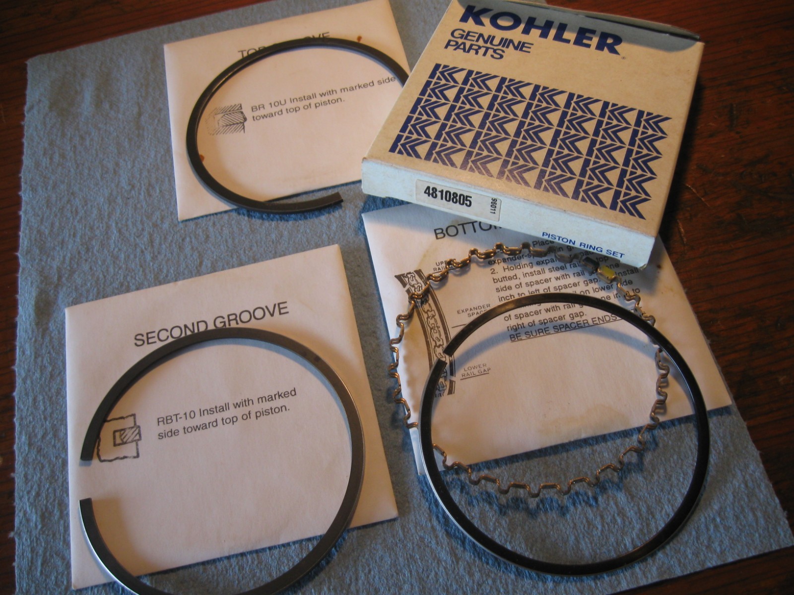 Kohler K 321 / M14 standard piston ring set Kohler K 321 / M14 standard piston ring set