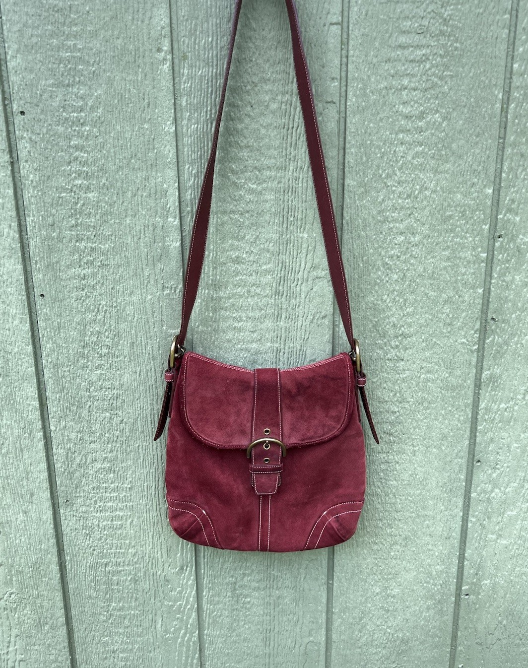 Coach Vintage Soho Suede Leather Bag 9482 Red Shoulder Bag Coach Vintage Soho Suede Leather Bag 9482 Red Shoulder Bag