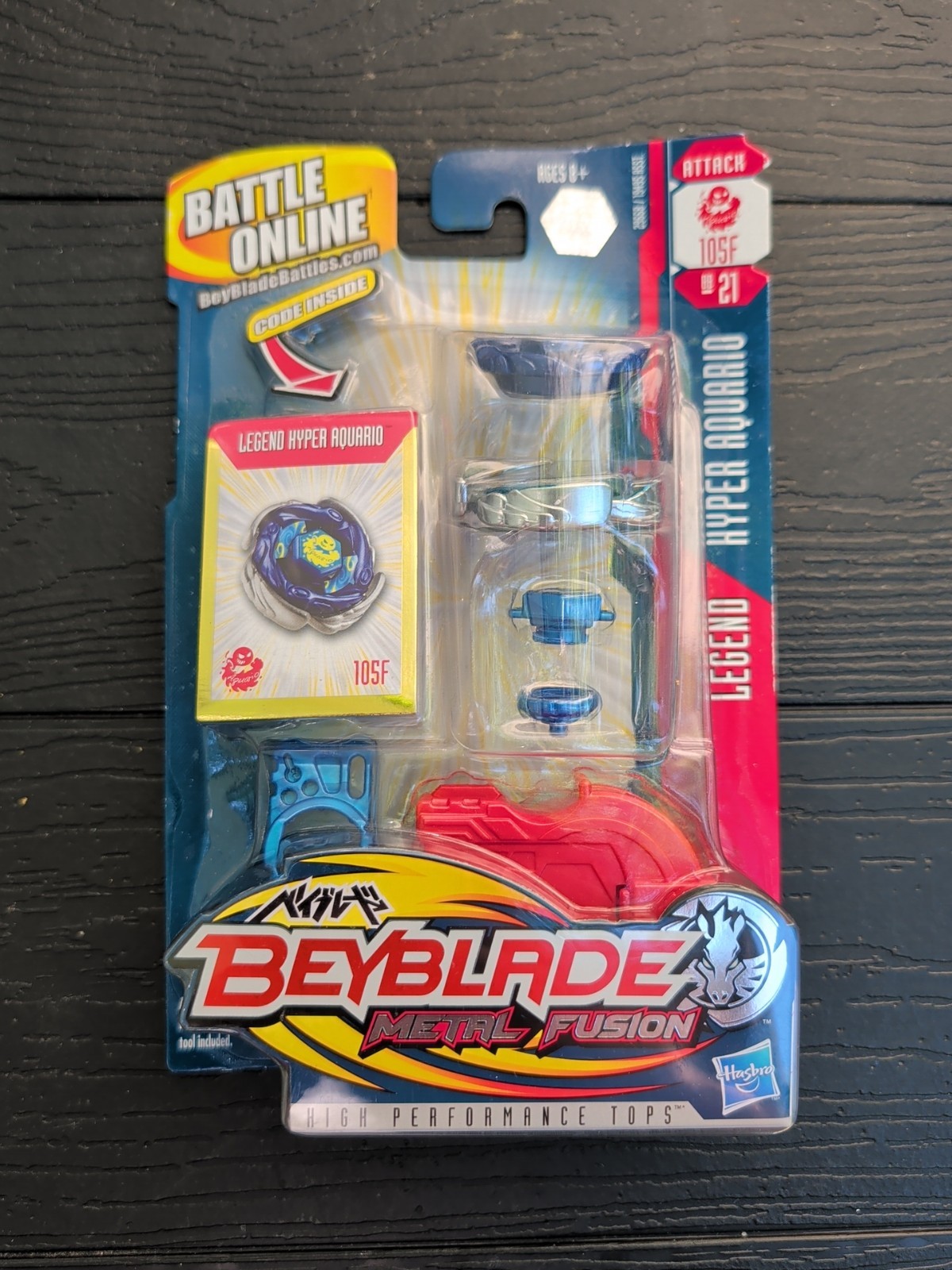 Beyblade Legend Hyper Aquario 105F BB-21 Hasbro Metal Fusion New Sealed