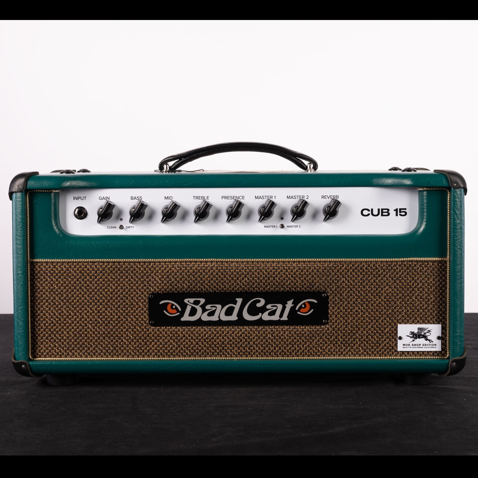 BadCat Amplifiers Mod Shop Cub 15 15w Head Custom Teal Tolex
