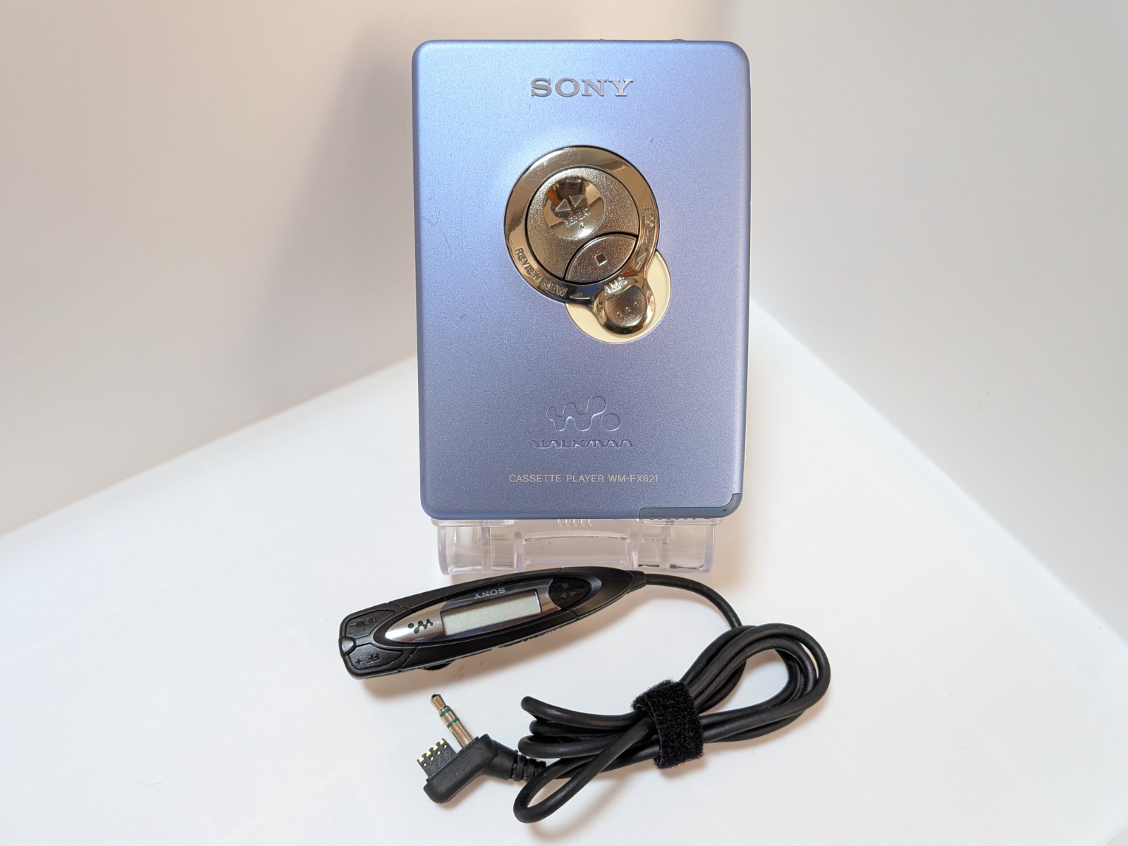 SONY WM-EX621 Walkman Cassette Player Blue New Belt Tested Works - from Japan