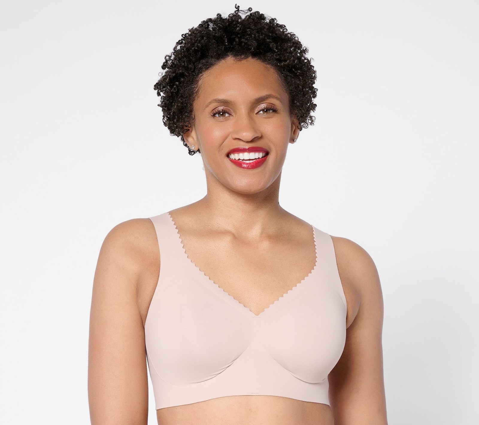 Evelyn & Bobbie Women\'s Bra Sz M Seamless Wirefree Pink A677303