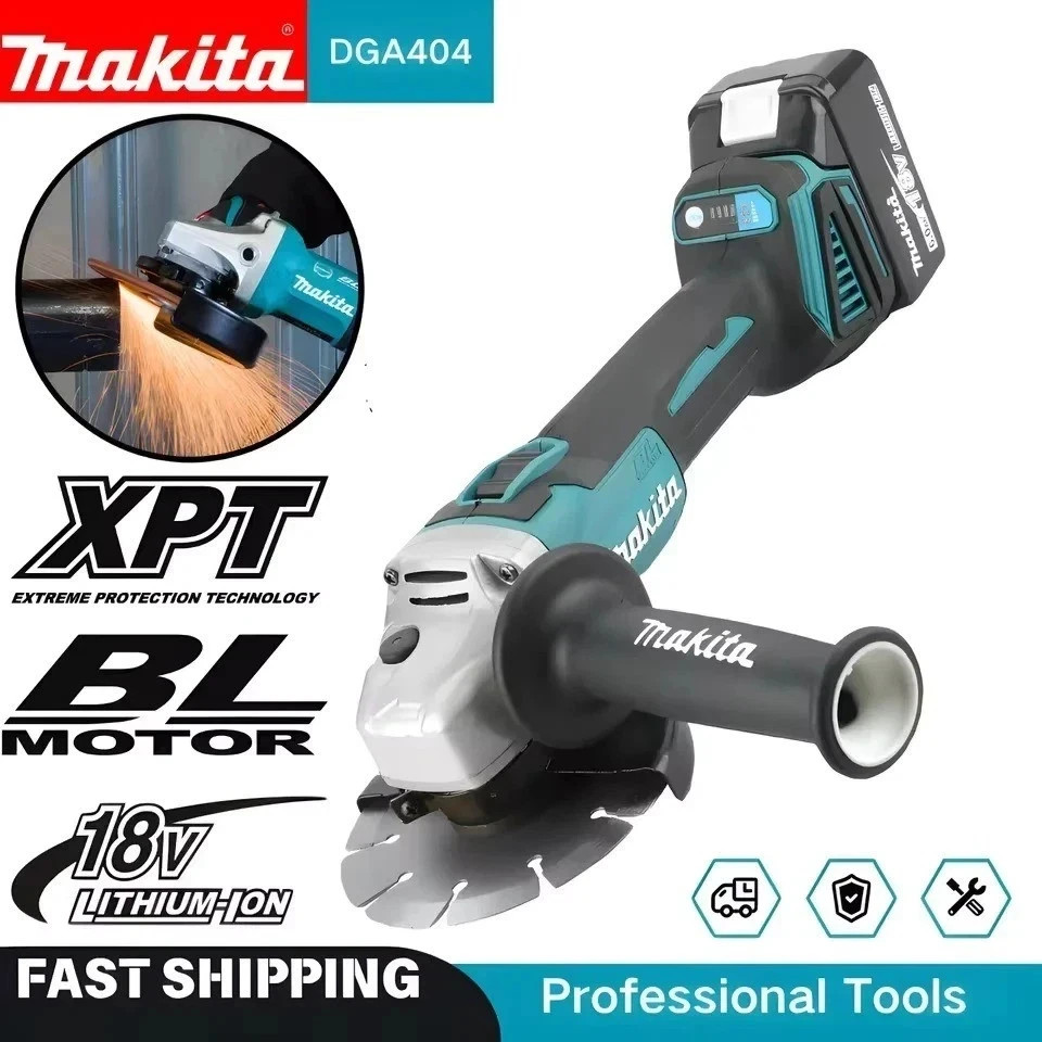 Makita 18V 100mm DGA404 Brushless Electric Angle Grinder High Power Rechargeable