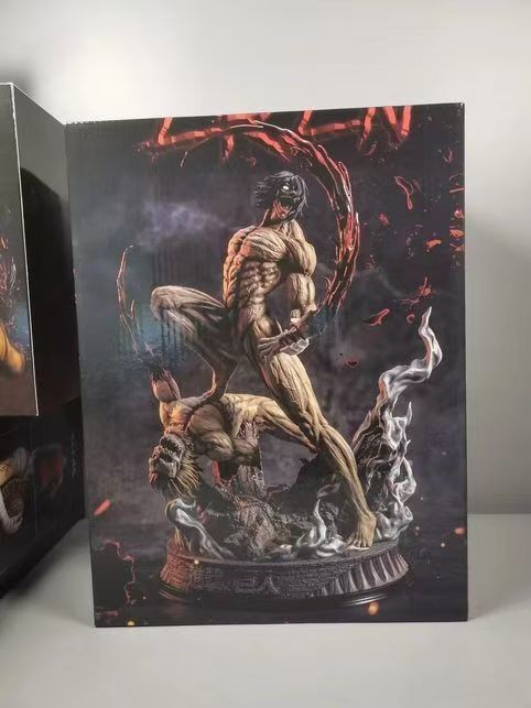 H29CM US Attack on Titan Eren Jaeger In Combat GK PVC Painted Statue Figure Toy