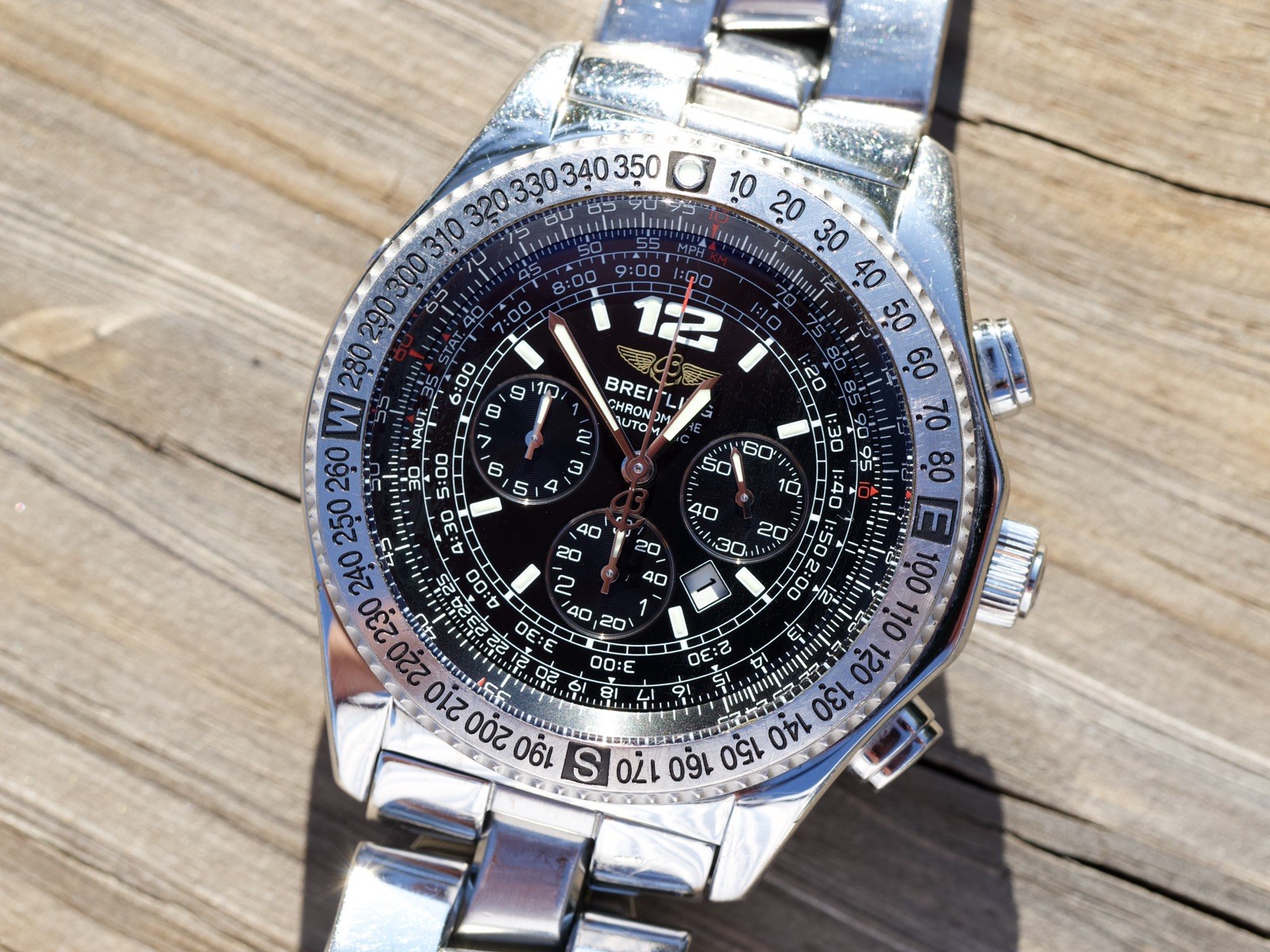 Breitling B-2 A42362 Professional - Black, SS, Chronograph - Complete Set Breitling B-2 A42362 Professional - Black, SS, Chronograph - Complete Set