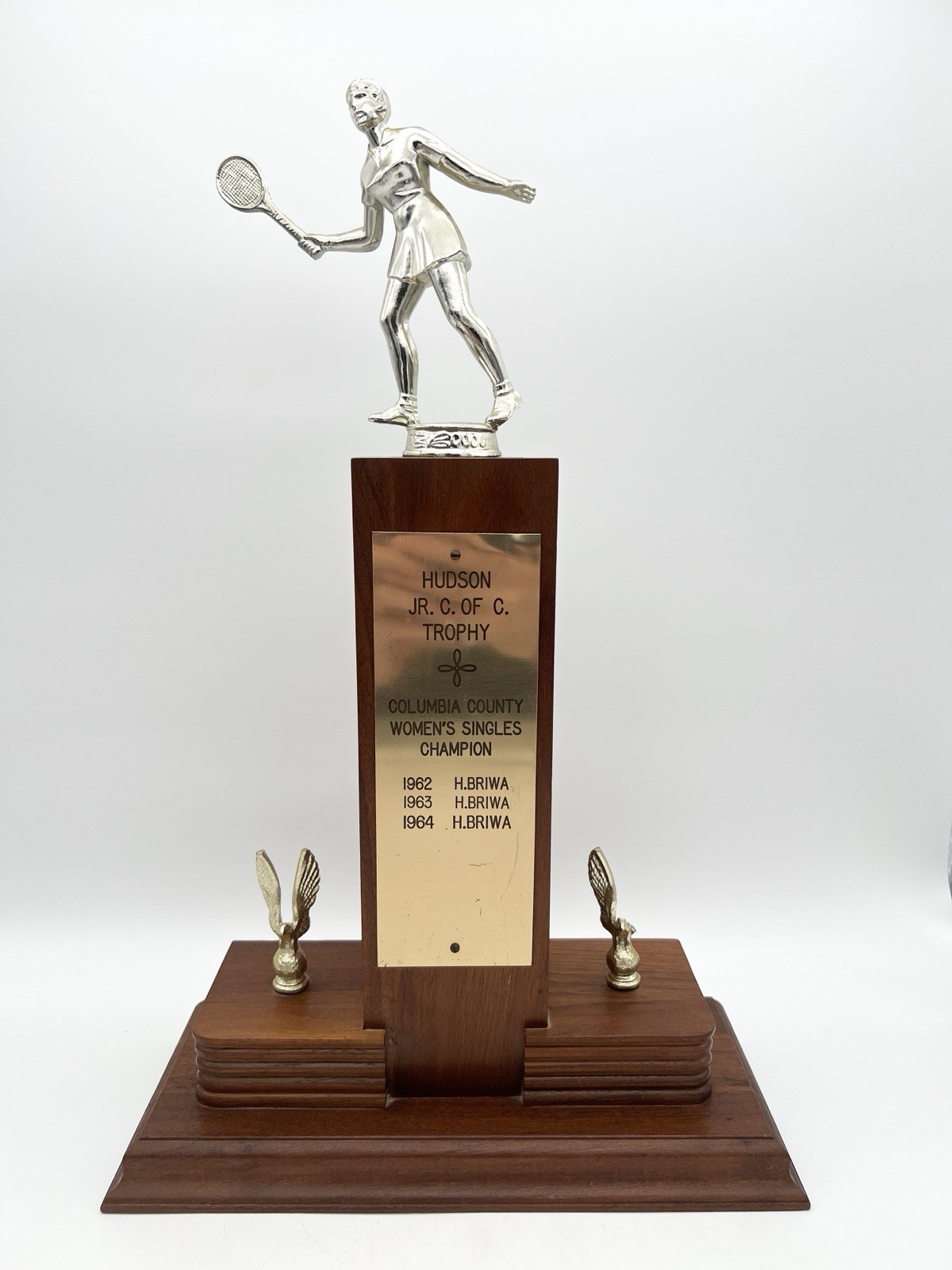Vintage 1962-64 Helen Briwa Columbia County Womens Singles Champion Tennis