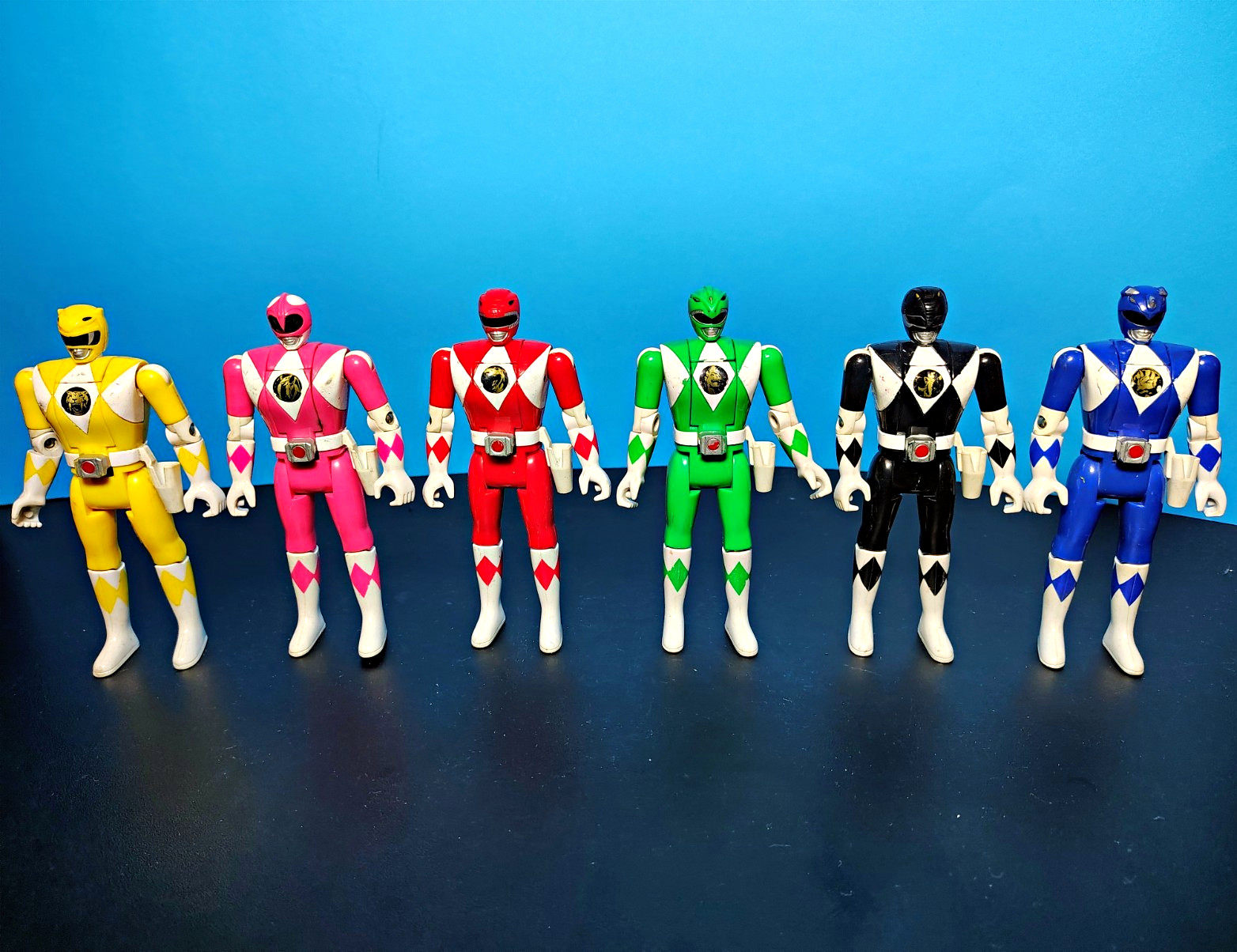 Vintage Bandai MMPR Power Rangers Flip Head Figures Action Figure Lot Complete Vintage Bandai MMPR Power Rangers Flip Head Figures Action Figure Lot Complete