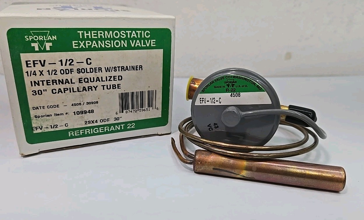 Sporlan EFV-1/2-C EFV12C Thermostatic Expansion Valve,1/4 Sporlan EFV-1/2-C EFV12C Thermostatic Expansion Valve,1/4