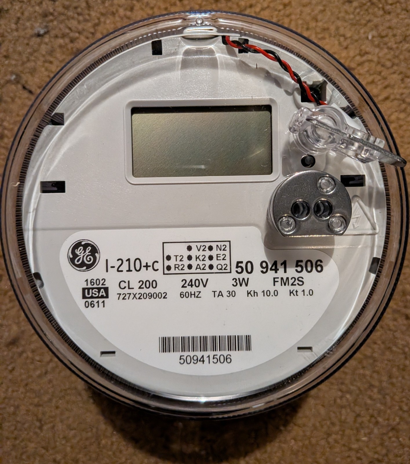 ⚡️GE Energy Watthour Smart Meter Type I-210+C 727X280101 240V 60Hz ⚡️
