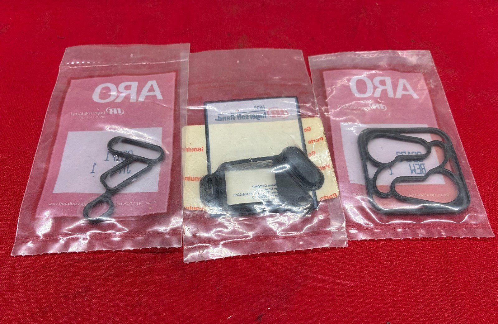 ASSORTED ARO INGERSOLL RAND SEALING GASKETS (LOT OF 3) ASSORTED ARO INGERSOLL RAND SEALING GASKETS (LOT OF 3)