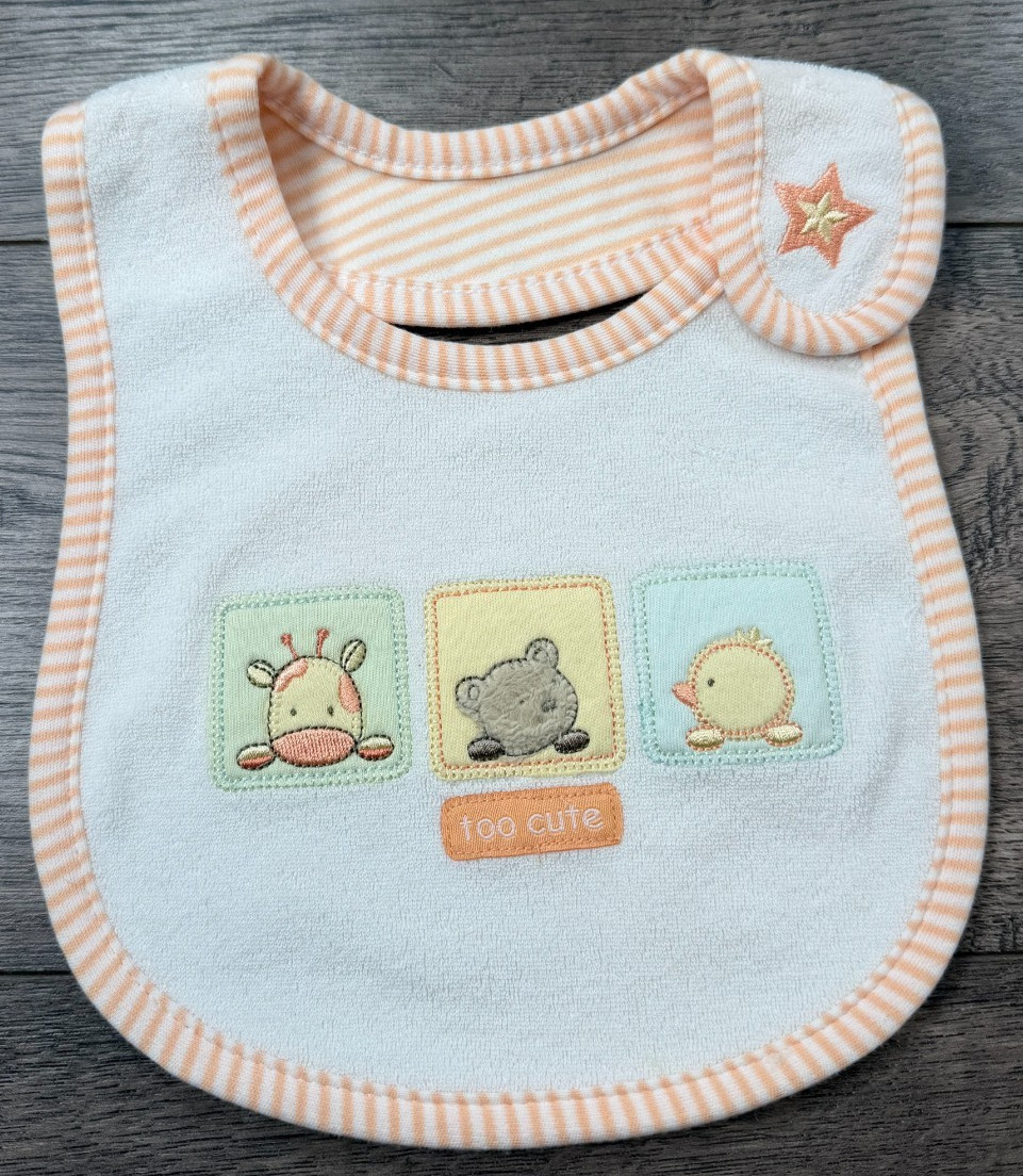 Baby Girl Boy Clothes Nwot Vintage Carter\'s Giraffe,Bear,Duck Baby Bib