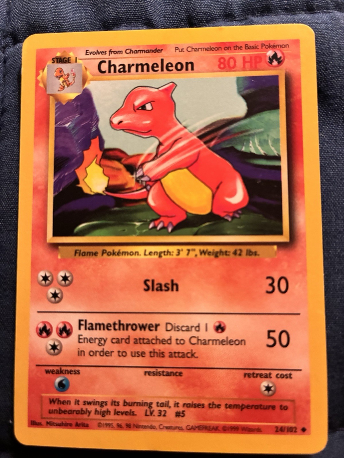 Charmeleon Base Set Lightly Played Very Rare 46/102 Charmeleon Base Set Lightly Played Very Rare 46/102