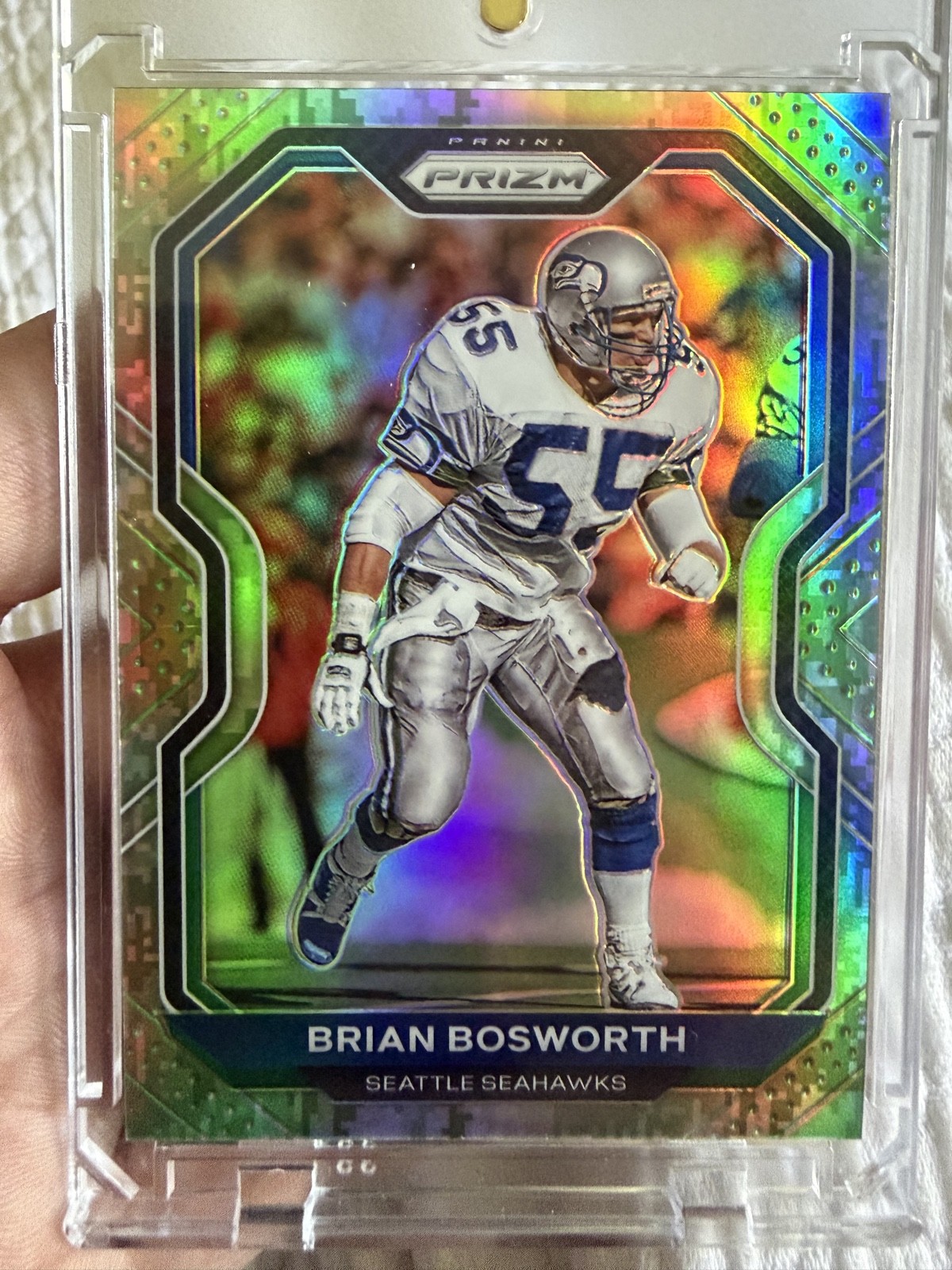 2020 Panini Prizm - Brian Bosworth #299 Camo Prizm #15/25 (only 25 copies)