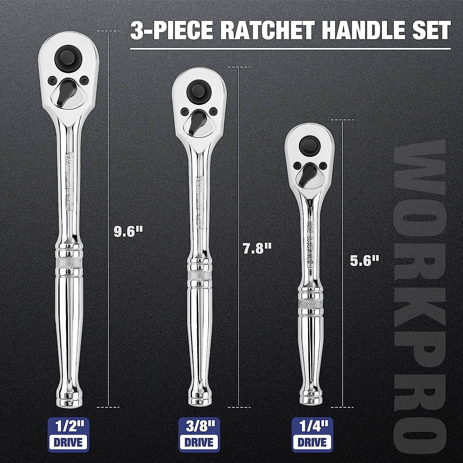 WORKPRO 3PCS Ratchet Set 1/4\ WORKPRO 3PCS Ratchet Set 1/4\