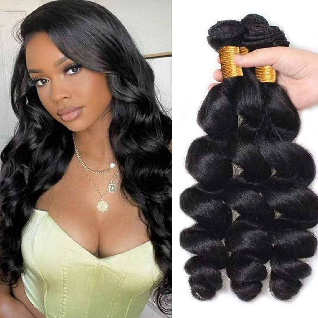 Loose Wave Human Hair 3 Bundles 100% Unprocessed Brazilian Virgin Hair Extension