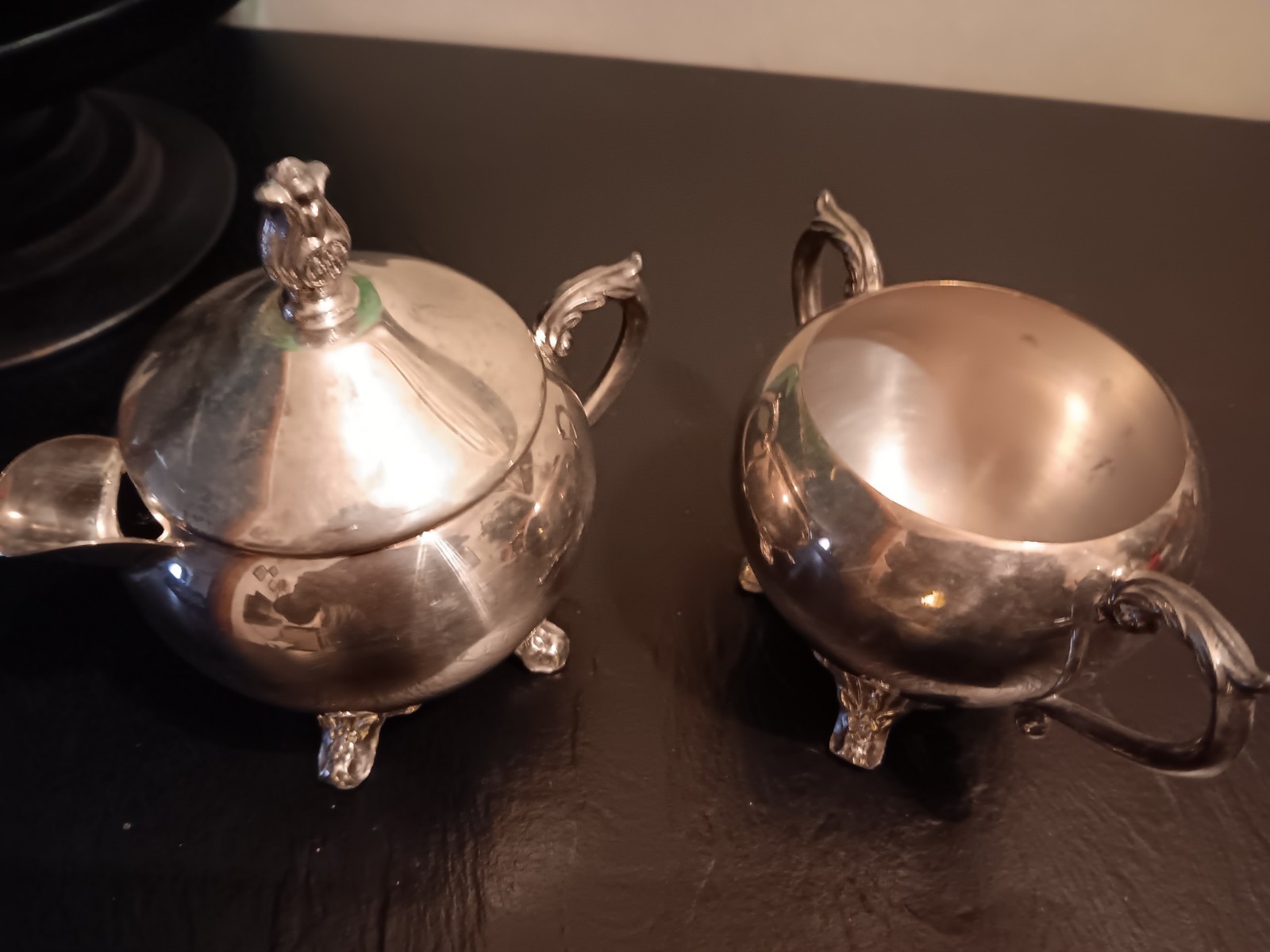 Vintage F.B. Roger's Silver Co. Silver Plated Creamer And Sugar Bowl Vintage F.B. Roger's Silver Co. Silver Plated Creamer And Sugar Bowl