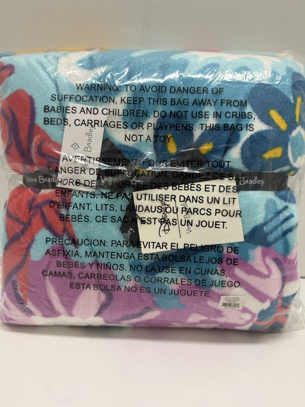 NWT Vera Bradley Disney Ariel Floral Throw Blanket