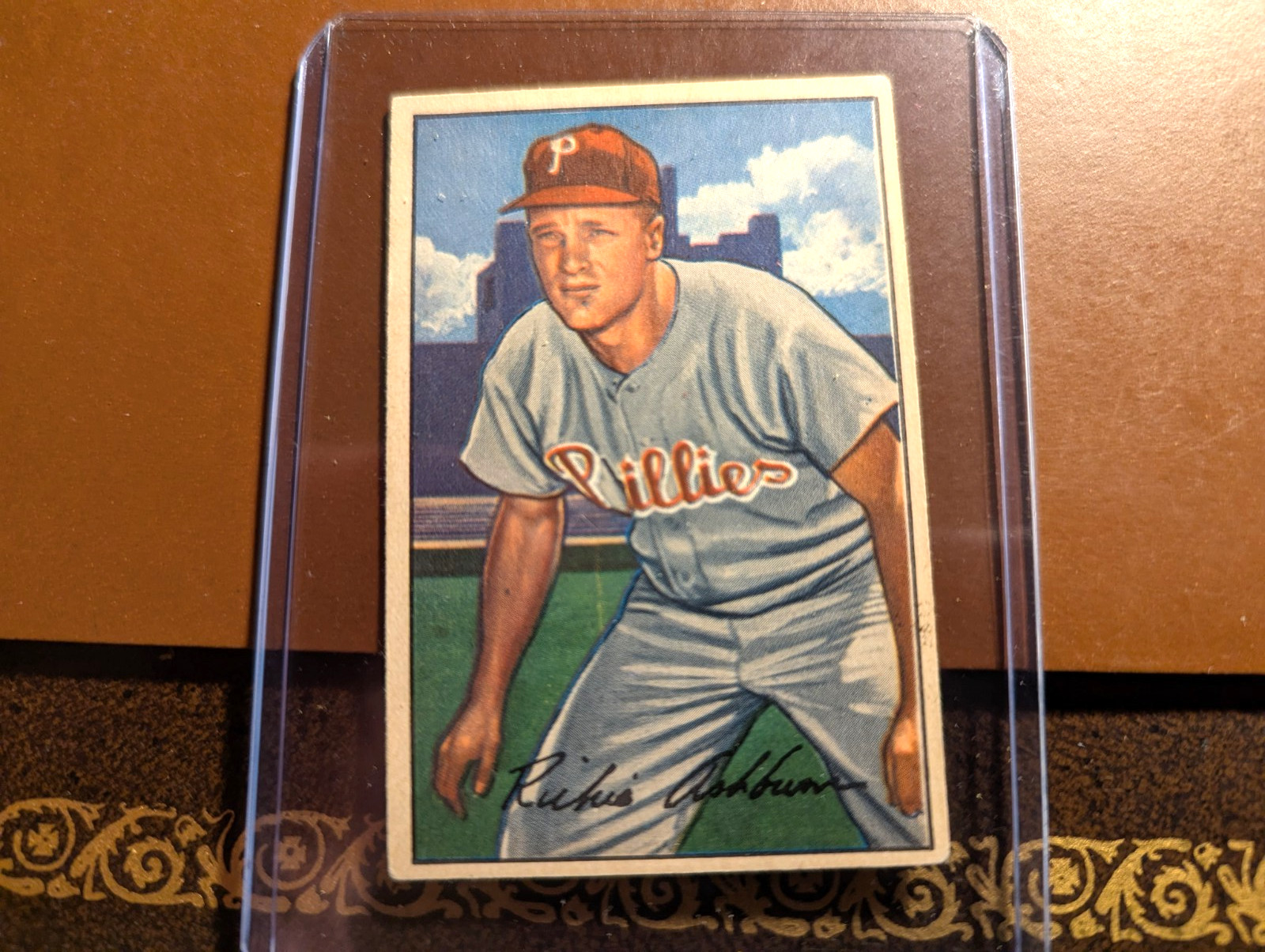 Richie Ashburn 1952 Bowman Baseball Card Richie Ashburn 1952 Bowman Baseball Card