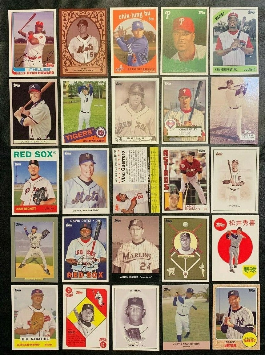 2008 Topps Trading Card History Set #26-50 Jeter, Jones Griffey Jr, Guerrero 2008 Topps Trading Card History Set #26-50 Jeter, Jones Griffey Jr, Guerrero