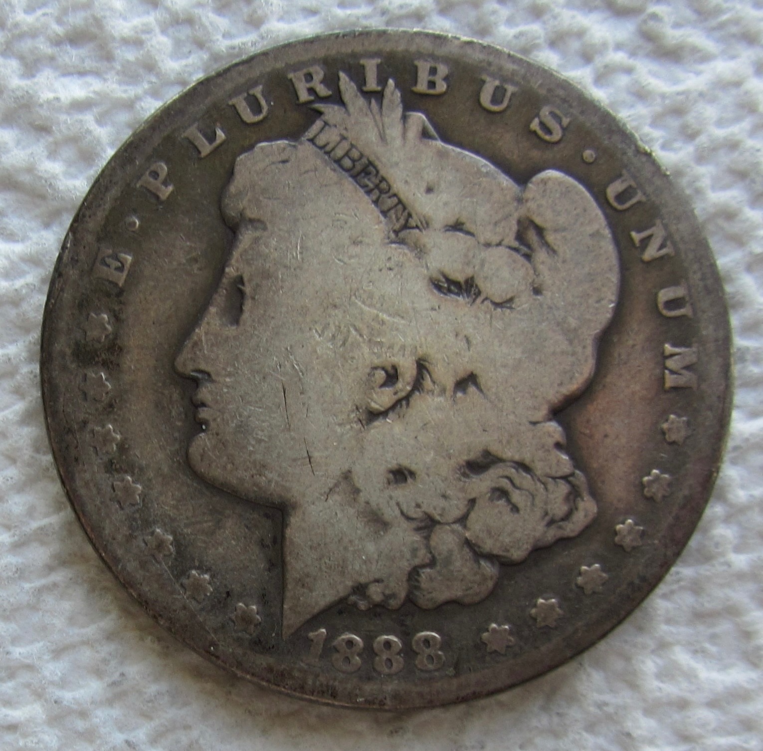1888-S Morgan Silver Dollar Rare Key Date San Francisco Mint Cleaned Nicks