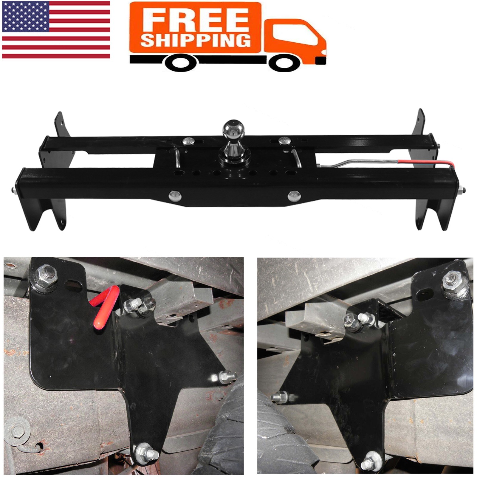 Complete Underbed Gooseneck Trailer Hitch System Fits 2001-2010 Silverado GMC