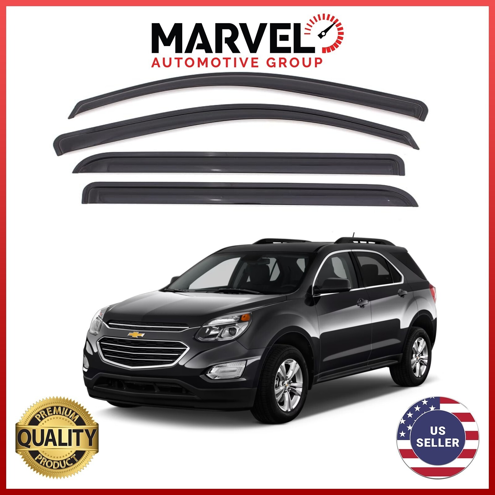 For Chevy Equinox 2010-2017 Window Vent Visor Rain Guards Deflectors