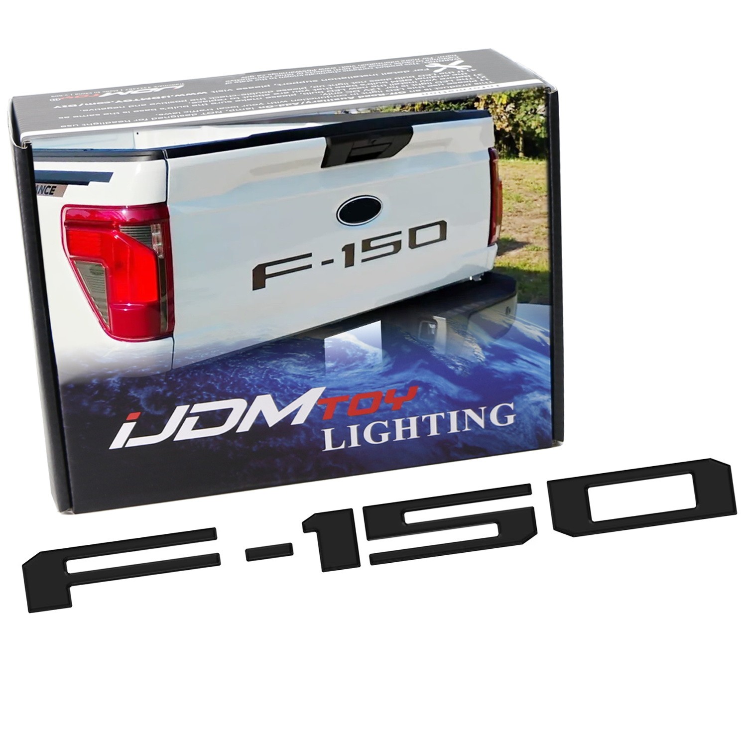 Matte Black Finish 3D Raised Tailgate Letter Pieces For 2021-up Ford F150 P702