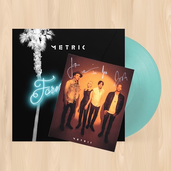 AUTOGRAPHED----  METRIC Formentera II BLUE VINYL Who Would You Be for Me    0506