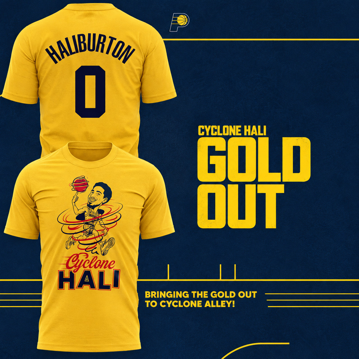 HOT TREND 2026 Iowa State Cyclones Tyrese Haliburton Gold Out T-Shirt 10/7/2026