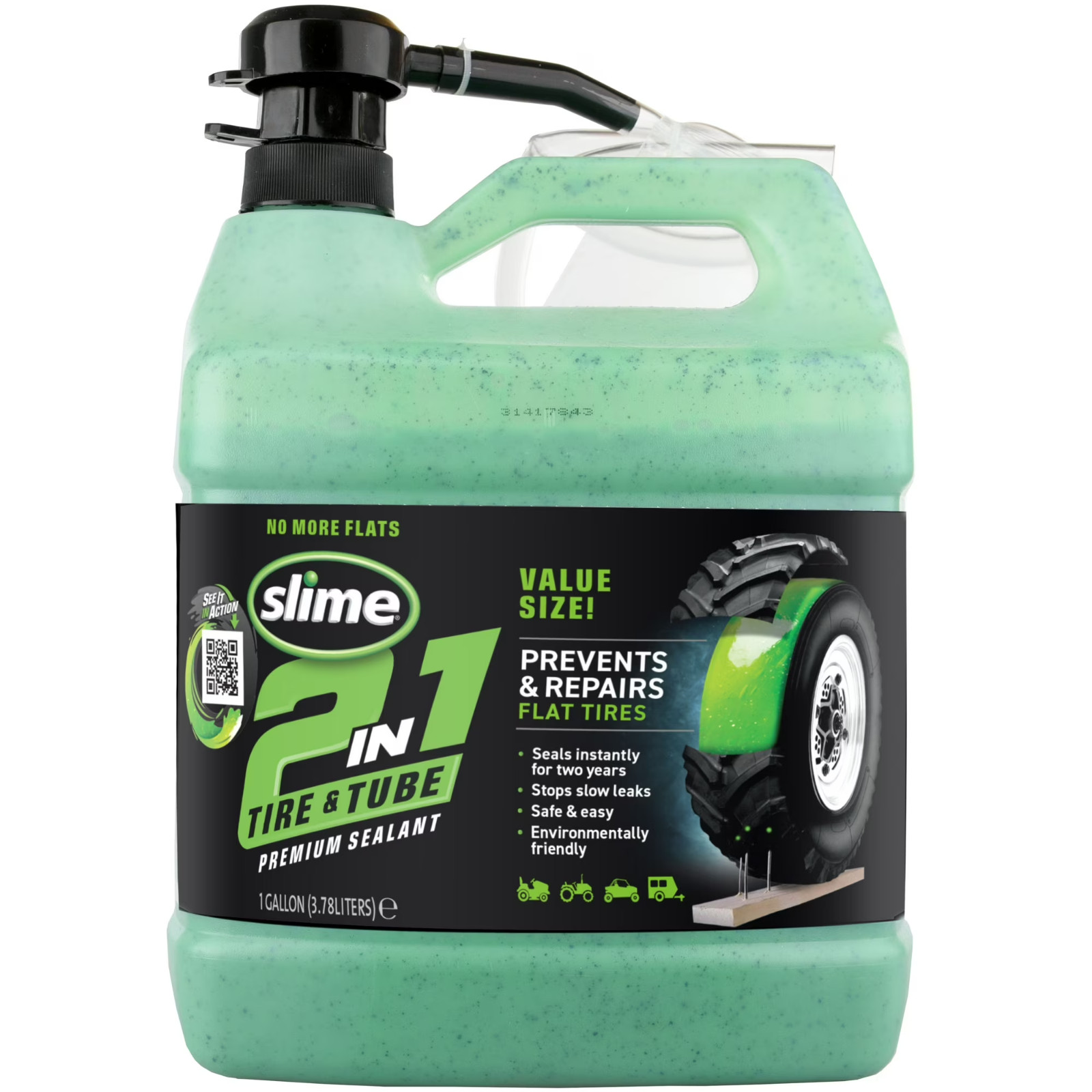 Slime 2-in-1 Tire and Tube Sealant, 1 Gallon - 10195 