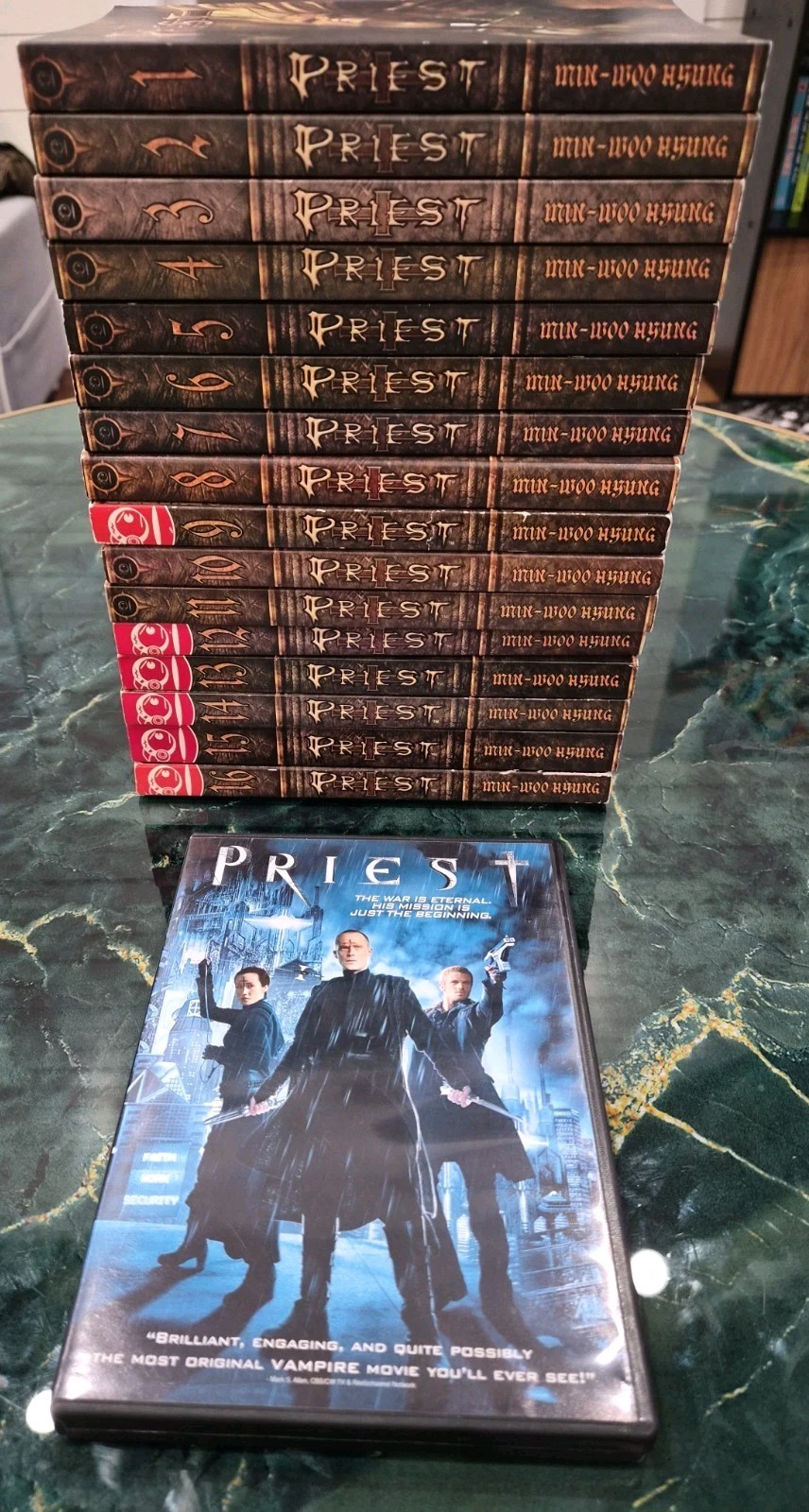 Priest Manga Complete Series Vol 1-16 Min-Woo Hyung Tokyopop + Feature Film DVD