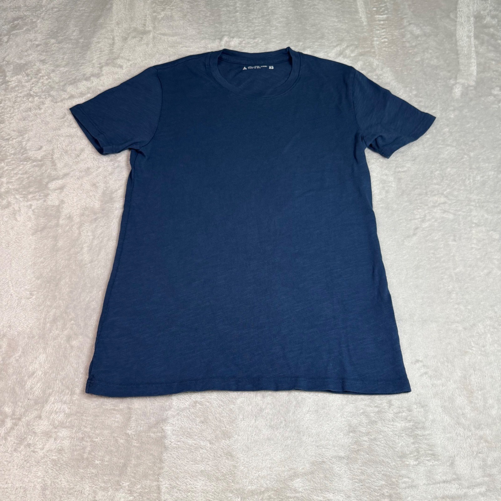 NWOT American Giant Women Crewneck Short Sleeve Slub T-Shirt XS Blue USA Made