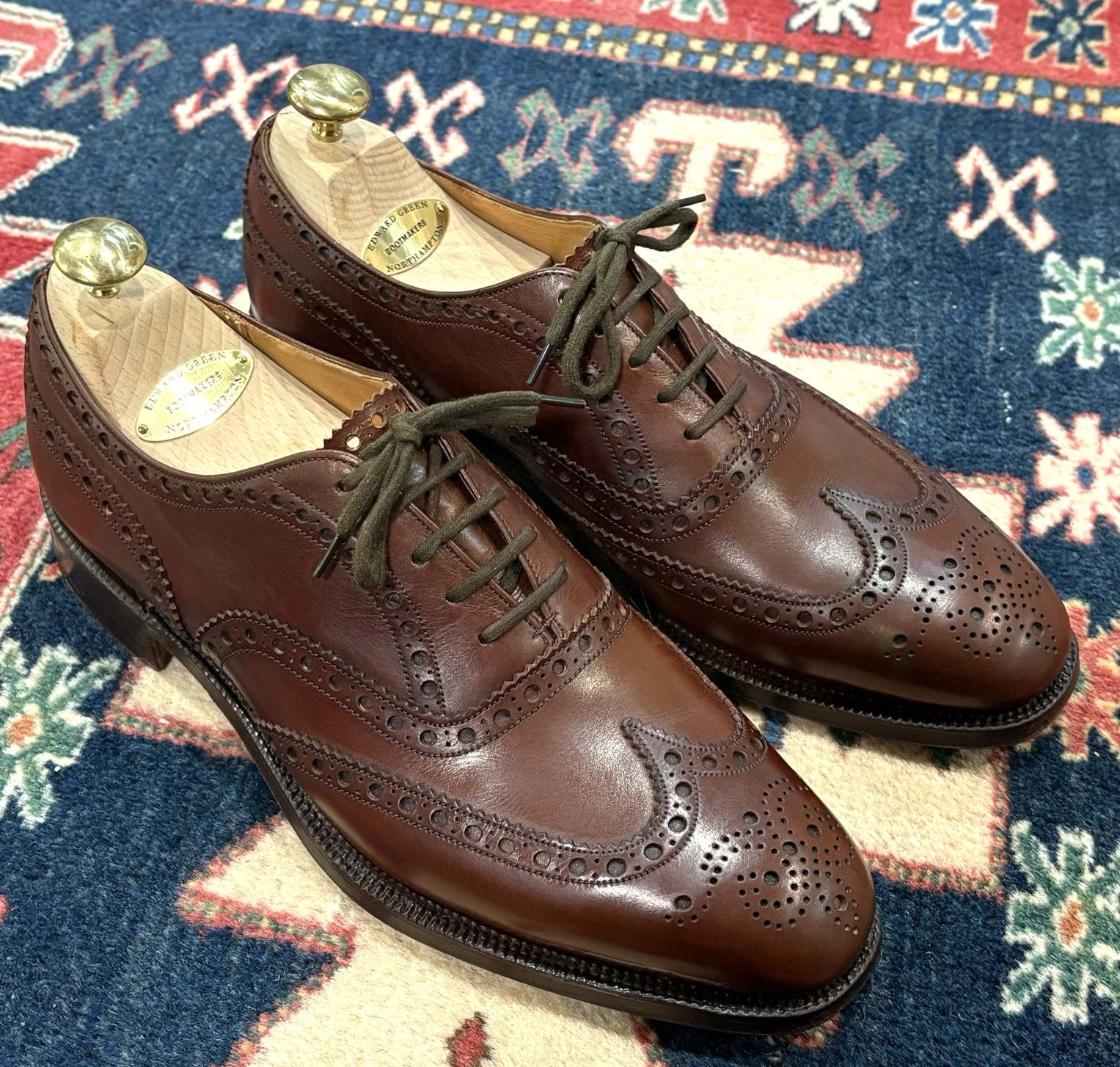 CHURCH\'S custom grade Chetwynd wing tip Oxford US 8.5D calfskin leather EUC