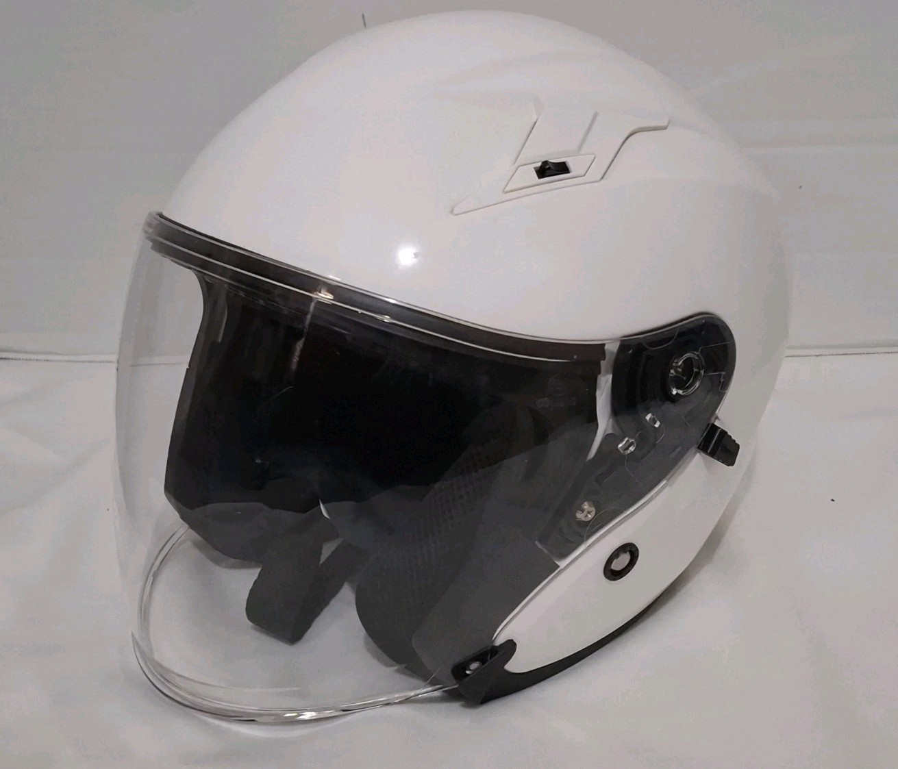 BILT Route Retro Motorcycle Helmet White Size Medium DOT
