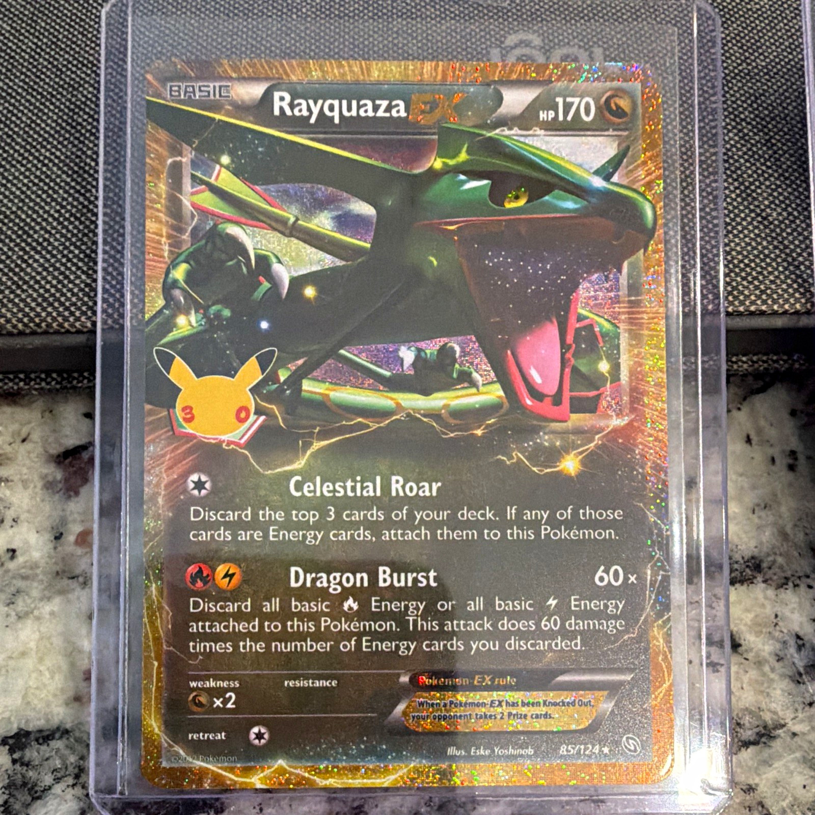 Pokemon Rayquaza EX 85/124 30th Celebrations Holo Ultra Rare English 2026 Pokemon Rayquaza EX 85/124 30th Celebrations Holo Ultra Rare English 2026
