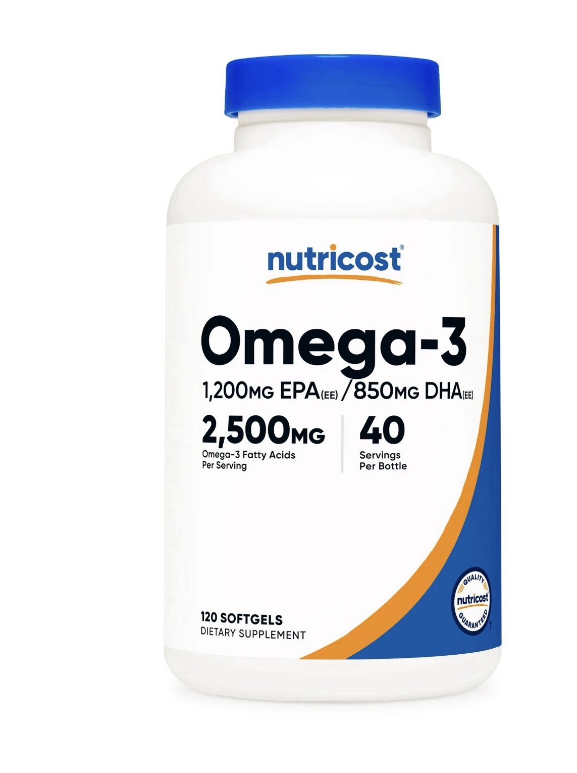 Nutricost Omega 3 Fish Oil 2500MG Softgels - 120 Pieces Nutricost Omega 3 Fish Oil 2500MG Softgels - 120 Pieces