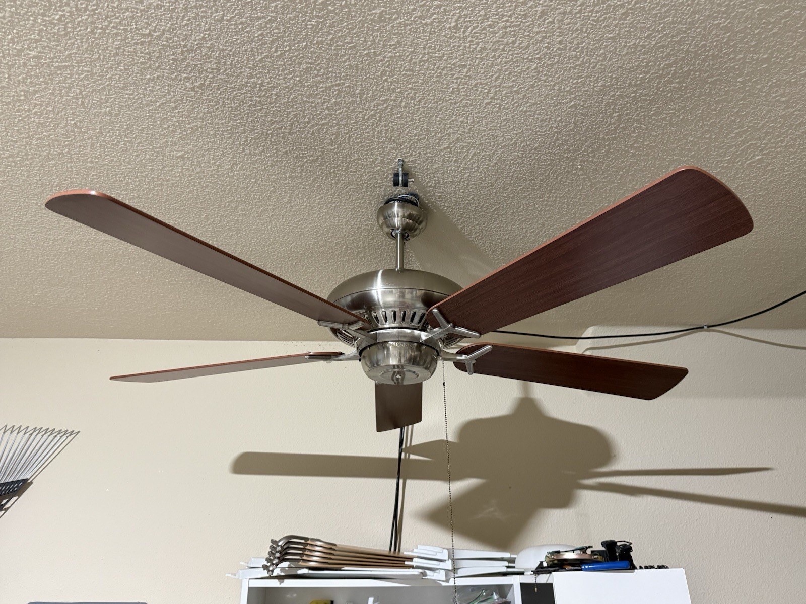 Vintage 60” Monte Carlo Grand Prix ceiling fan - Brushed Steel - March 2005