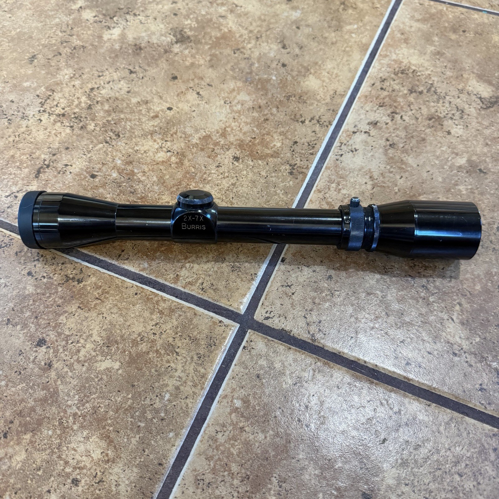 Vintage Burris 2X-7X Compact Mini Rifle Scope Gloss Riflescope 2-7