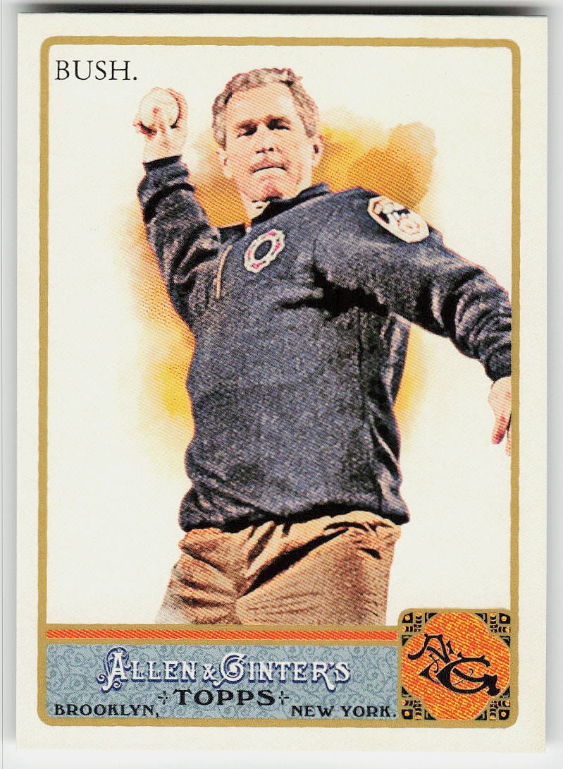 2011 Topps Allen & Ginter #147 George W. Bush BASEBALL 2011 Topps Allen & Ginter #147 George W. Bush BASEBALL